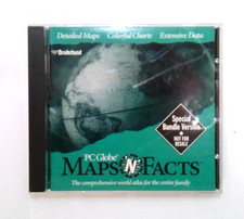    PC Globe  Maps 'n' Facts CD-ROM Software Bundle Broderbund 1993