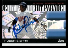 Ruben Sierra Minnesota Twins IP Signed Autographed 2006 Topps Hit Parade #RBI7