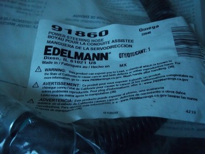 EDELMANN   91860   Power Steering Pressure Line Hose Assembly- fits Camry