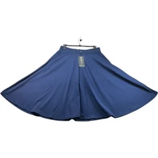 White Mark Skirt Womens Plus Size 1XL Navy Blue Pockets Stretch New