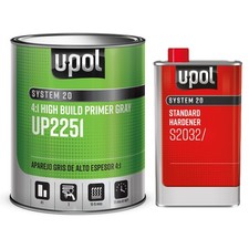 U-pol 1 Liter Gray High-build Urethane Primer 2251 2327 Standard Hardener Kit