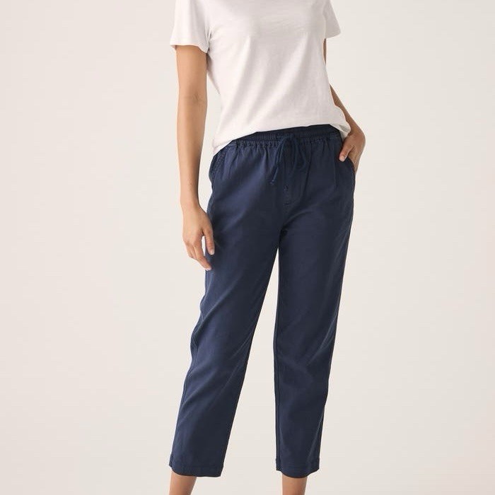 Faherty Organic Cotton Drawstring Pull On Blue Pa… - image 1