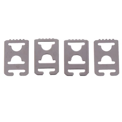 MARKENLOS 4Pcs Metal No Tie Flat Shoelaces Buckle Shoe Decorations Lazy Shoe Lace 4R W JI