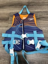 Speedo Child PFD Surf 'n Turf Life Jacket Vest Blue Weight 30-50 LBS M4