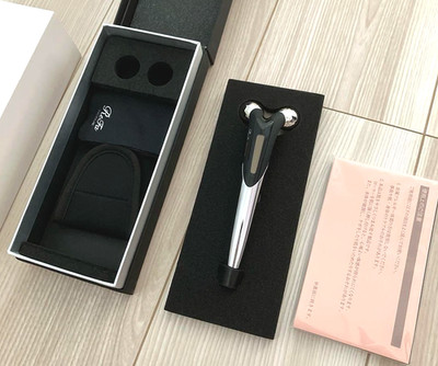 MTG ReFa ACTIVE DIGIT Beauty Face Roller Double Drainage Skin Care Black - JAPAN