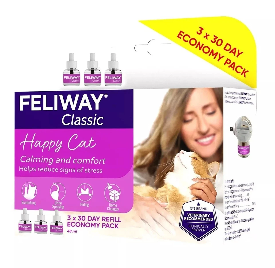Feliway MultiCat FRIENDS 30 Day REFILL Cat Feline Stress Behavior Relief - 48ml - Image 4 of 4