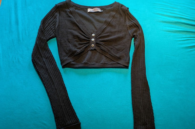 Bolero der Marke NÜ Damen schwarz kurz Gr. XS