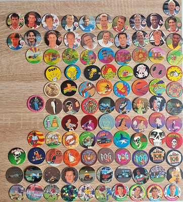 Chupa chups caps / 102 verschiedene Chips + 11 Slammer+ Dose