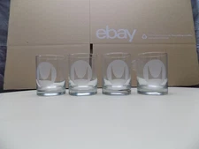 Herman Miller Logo Set of 4 Rocks Juice Glasses Corporate Customer Gift Box Set