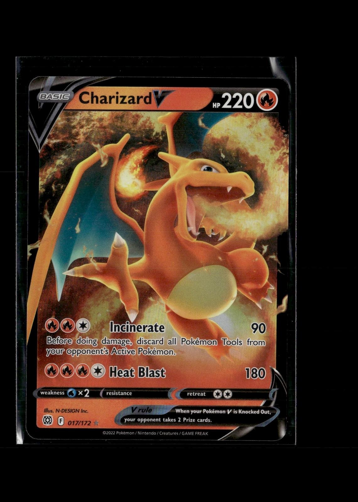 Charizard V 017/172 Holo V Rare Brilliant Stars Pokemon Near Mint