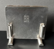 C.B.& Q. R.R. Burlington Route Silver-Plated Menu & Pencil Holder Reed & Barton
