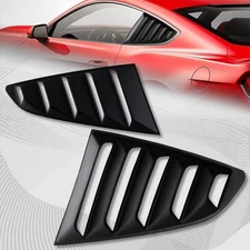 For 2015-2020 Ford Mustang 1/4 Quarter ABS Side Window Louvers Scoop Cover Vent