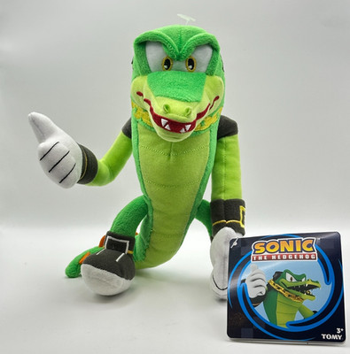 Tomy Sonic The Hedgehog - Vector das Krokodil Plüschtier Kuscheltier 9 Zoll/mit Etikett - selten