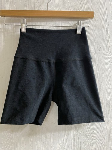Beyond Yoga Shorts High Rise Space Dye Dark Gray Cycling Training Women Sz XXS - 第 2/4 張圖片