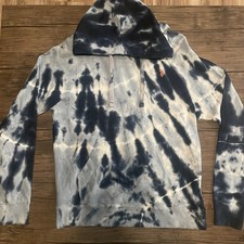 U.S Polo Association Mens Medium Blue Tie Dye Unisex Hoodie