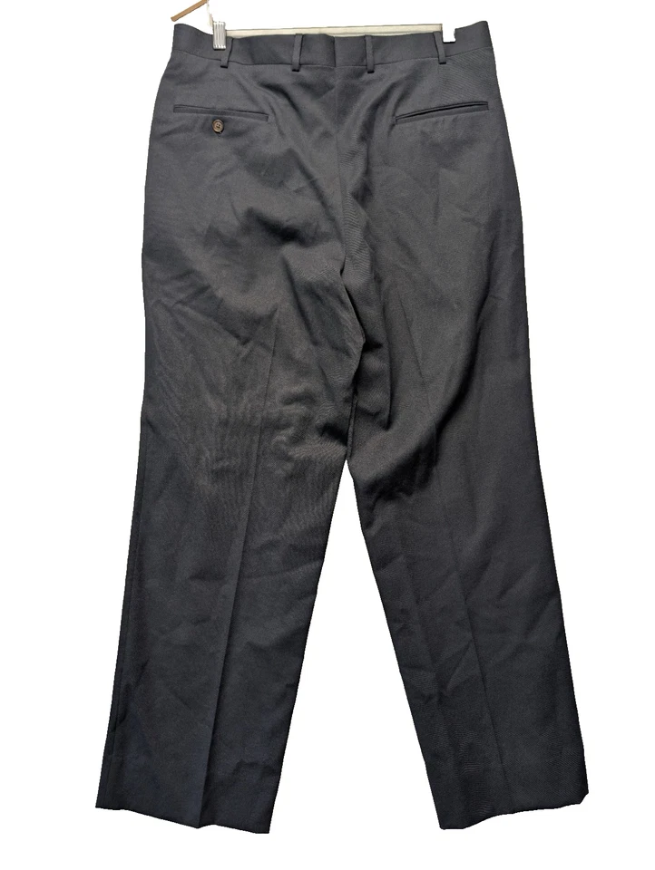 Brooks Brothers Dress Pant Men 36 (Fits 35x30.5) 1818 Luxe 100% Wool Navy - Image 2 of 4