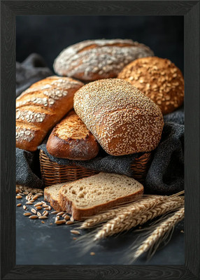Sortiment Brot gerahmtes Wandbild Poster Leinwanddruck Bild