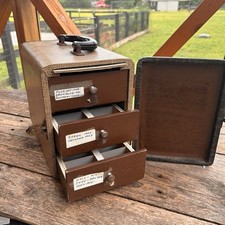 Vintage Barnett  Jaffe Baja 35mm Photo Slide Case 2x2 - 3 Drawer Nice Condition