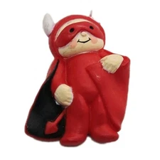 Red Devil Halloween Pin On Child In Costume Fun World Vintage