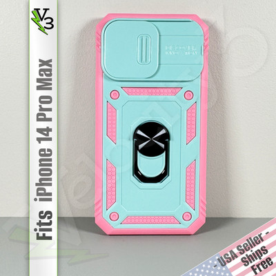 Case for iPhone 14 Pro Max -Bubblegum Sky | Dual Layer | Ring Holder & Kickstand