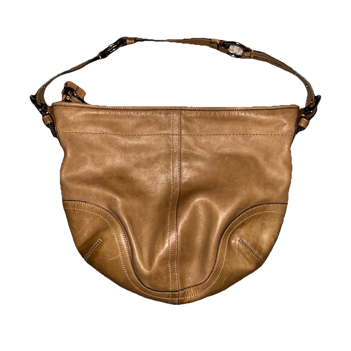 バッグ 1897 Coach Soho Hobo Shoulder Brown COACH Soho Brown Leather Medium Hobo Shoulder Handbag