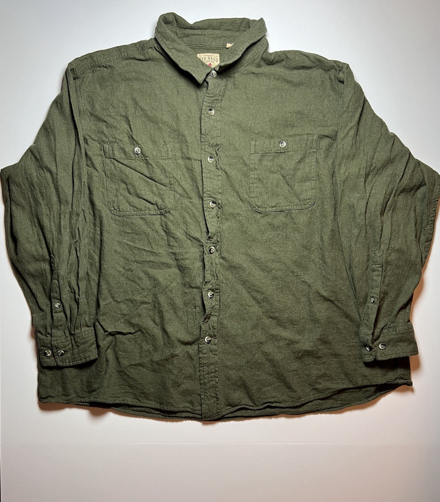 RedHead Cotton Flannel Button Down Work Shirt Men… - image 1