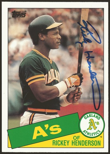 Rickey Henderson #14 1985 Topps Super card