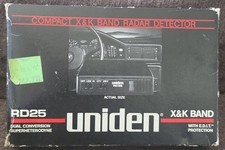 Uniden  X  K Band  Compact Radar Detector  RD 25  Vintage  New  Tested 