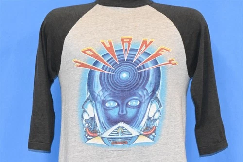 80s JOURNEY FRONTIERS WORLD TOUR ROCK CONCERT RAGLA 1980s vintage concert t-shirt, vintage, size M, single stitch, B+ condition