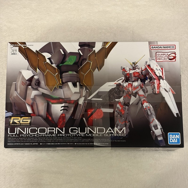 Gunpla Gundam Unicorn Gundam RG Real Grade 1/144 Model Kit Bandai Namco Sealed