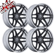 Set-4 Fuel Fc408 Flight 20x9 6x135 Gunmetal Chrome 1mm Wheels Rims 20 Inch
