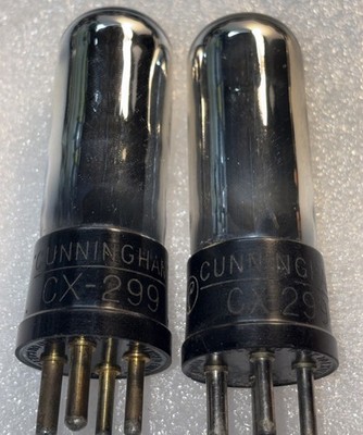 RCA Cunningham CX-299 Type 99 Engraved Base Vacuum Tubes Tested