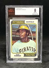 1974 Topps Dave Parker Rookie #252 Baseball Card (Graded BVG 8 Nm-Mt)