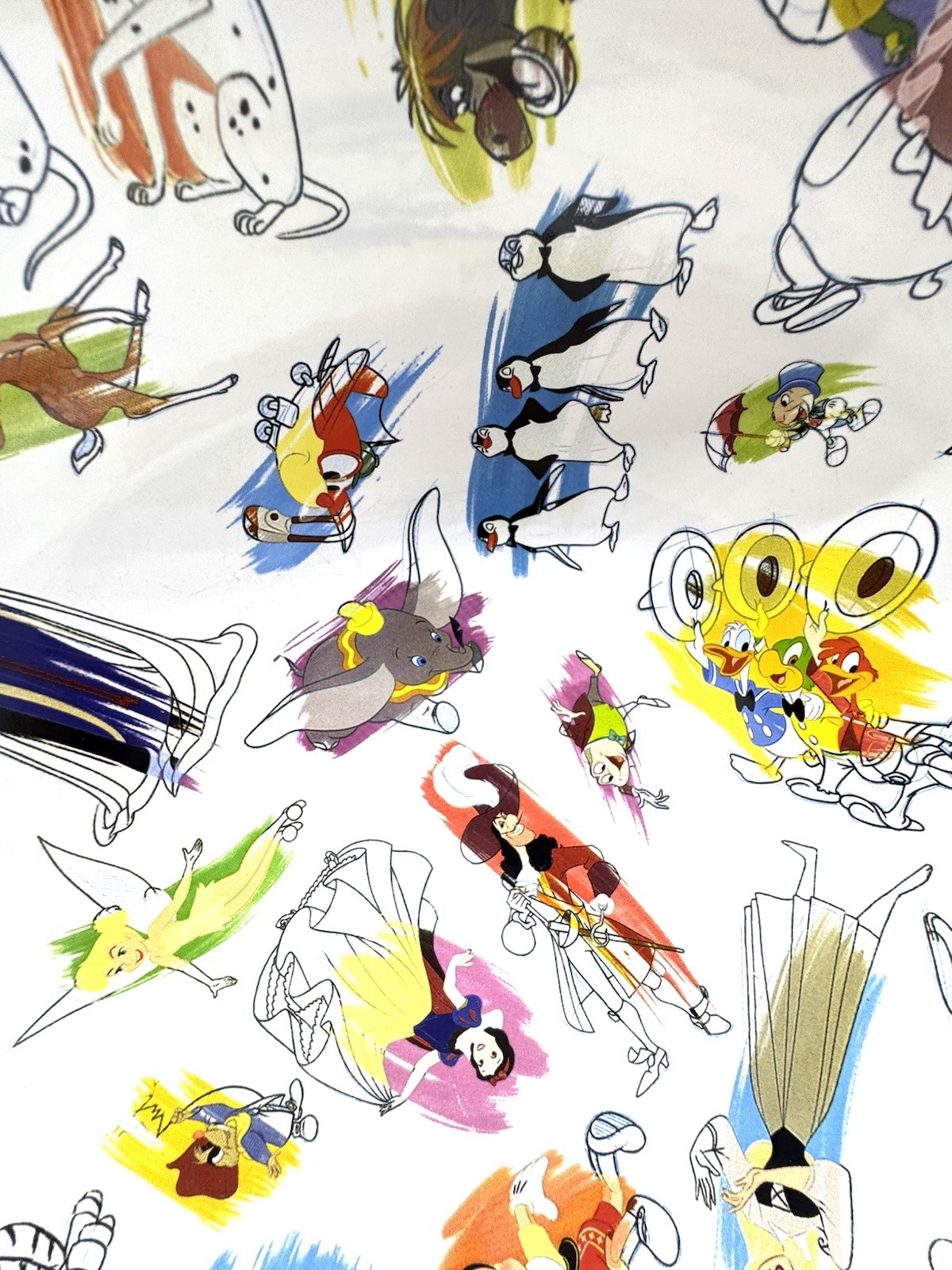 Disney Parks INK & PAINT Ceramic Serving Bowl Large 11.5" Characters Mickey