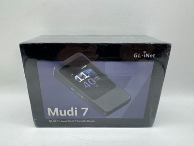 NEW GL.iNet Mudi 7 GL-E5800NA 5G NR Tri-Band Wi-Fi 7 Portable Travel Router eSIM