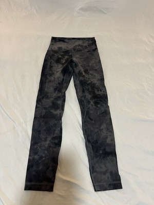 Lululemon Women's Compression Leggings, Size 4 Grey Acid Wash 152