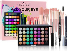 Eye Makeup Boxed Gift Set - Matte N Shimmering Eyeshadow, Mascara, Eyebrow Penci