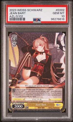 2023 WEISS SCHWARZ AZUR LANE #E002 JEAN BART PSA 10