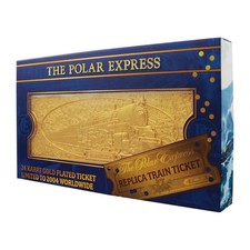 Billete de tren Polar Express chapado en oro de 24 k edición limitada (SOLO HECHO EN 2004)
