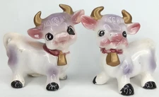 Vintage MCM Anthropomorphic Elsie The Cow Calf Salt & Pepper Shaker Set Japan