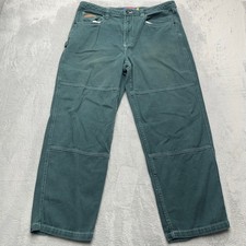 EMPYRE Baggy Leg Carpenter Skate Jeans Mens 36 Green Denim Cotton Relaxed Fit