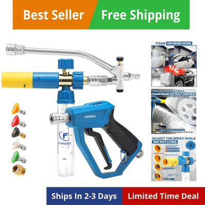 #ad Pressure Washer Gun with Mini Foam Cannon Dual Connector Accessory Car Wash... $84.49