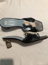 FRANCES VALENTINE FARAH TWIST KICKBALL HEEL NAVY SIZE 10 B