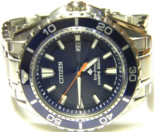mens Citizen ECO DRIVE Diver 200M Calendar Date dress sports watch model #  E168 13205078934 | eBay