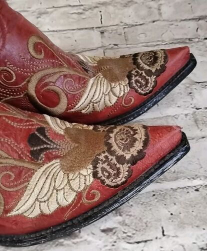 Old Gringo Grace Red Heart Embroidered Western Cowgirl Boots - Picture 6 of 9