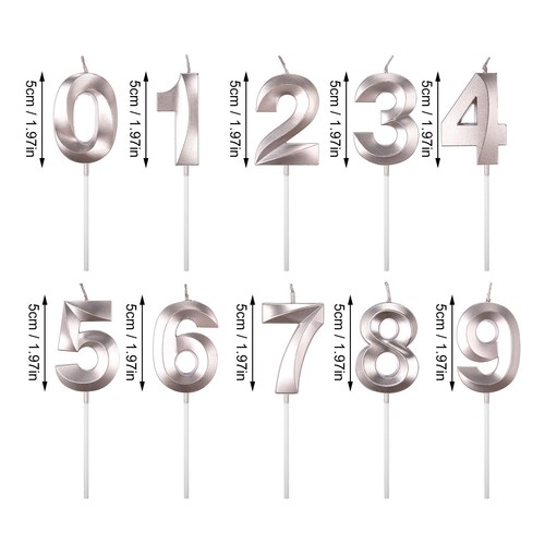 Geburtstagskerzen verlängert große Zahlenkerze bunt 3D Design Cake Topper 0-9 - Bild 78 von 159