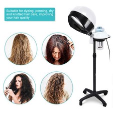 Stand Hair Steamer Rolling Hood Hairdressing Care Coloring Timer Salon Machine