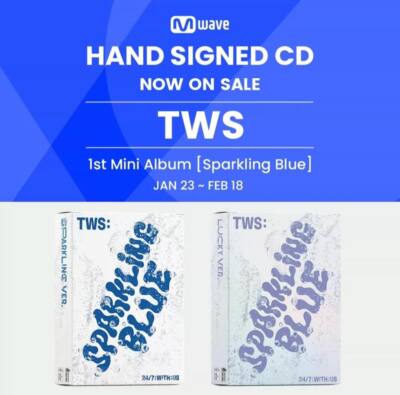 TWS sparkling blue サイン入り mwave
