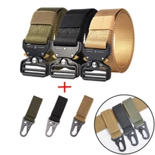 Men Casual Military Tactical Army Adjustable Quick Release Belts Pants Waistband