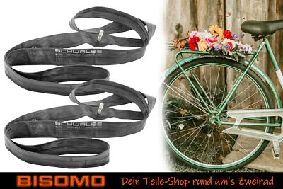 BISOMO 2 Fahrradschlauch Nr.19 Schwalbe 27.5 28 29 Zoll 40/62-584/635 Schrader AV40mm